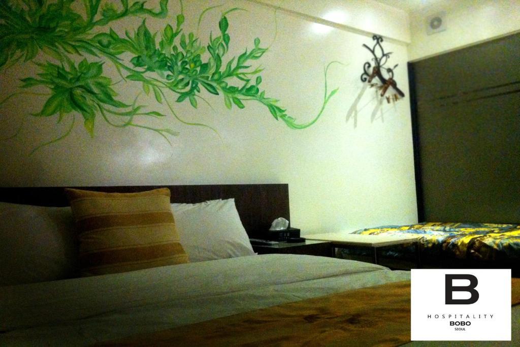 Bobo Hotel Hongdae Szöul Szoba fotó